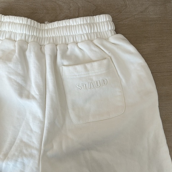 Staud 100% Cotton Wide-Leg Pants in Cream | size xs - Picture 4 of 16